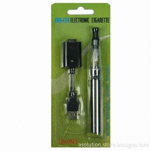 1pc atomizer, 1pc battery, 1pc USB charge cable
